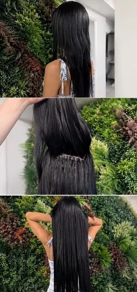 Extensii de păr natural brunet, lungime completă, la SCP Shine & Style